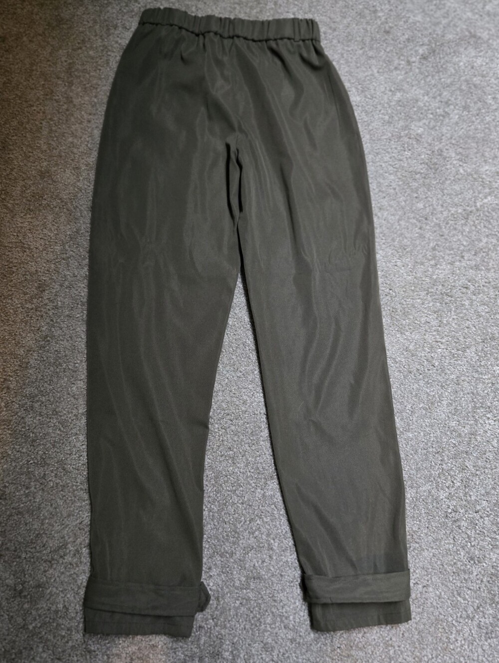 Women's Casual Tapered Pants in Black and Olive M - Picture 5 of 6